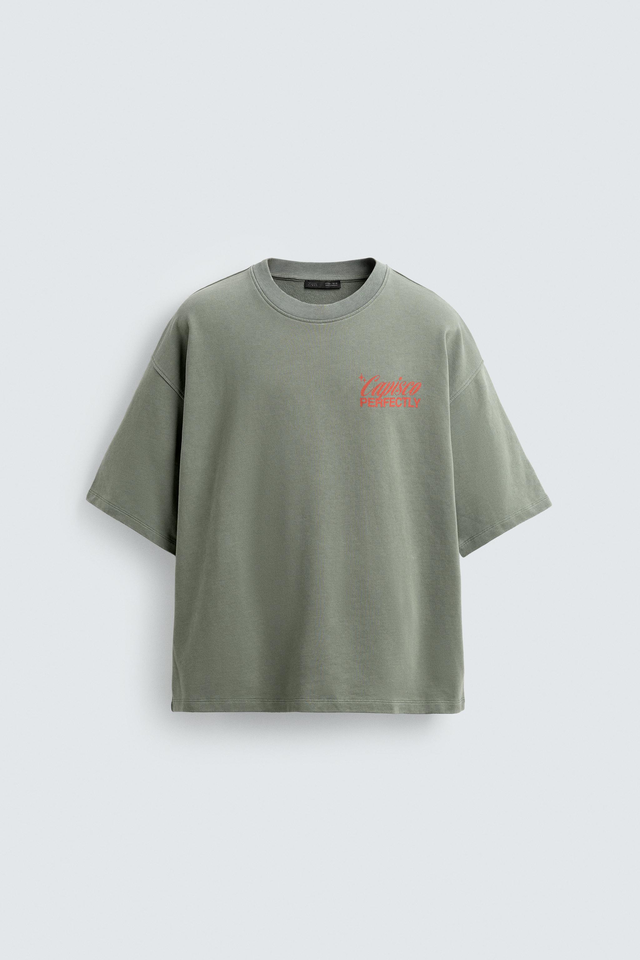 WASHED PRINTED TEXT SWEATSHIRT